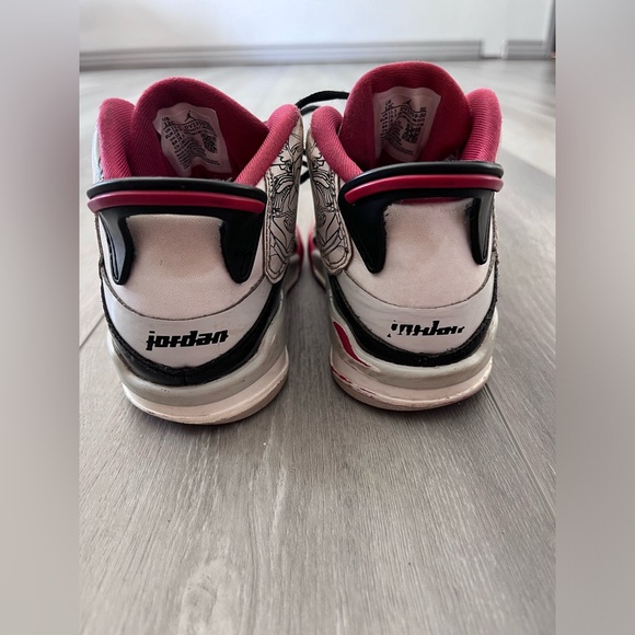 Nike Air Jordan Dub Zero White Red Black Bred Basketball Shoes - Picture 4 of 5